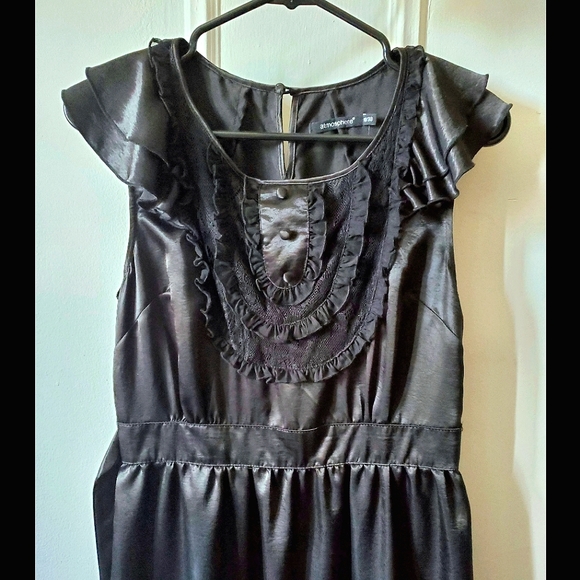 Vintage Black Satin Tea Dress by Primark Atmosphere - Picture 3 of 4